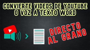 transcribir o convertir video y audio a texto wordd